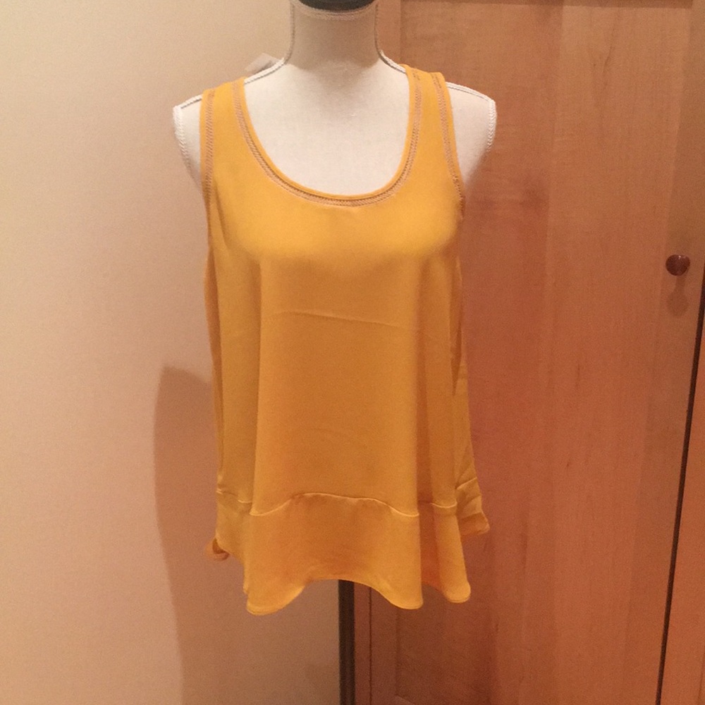 Gold peplum top
